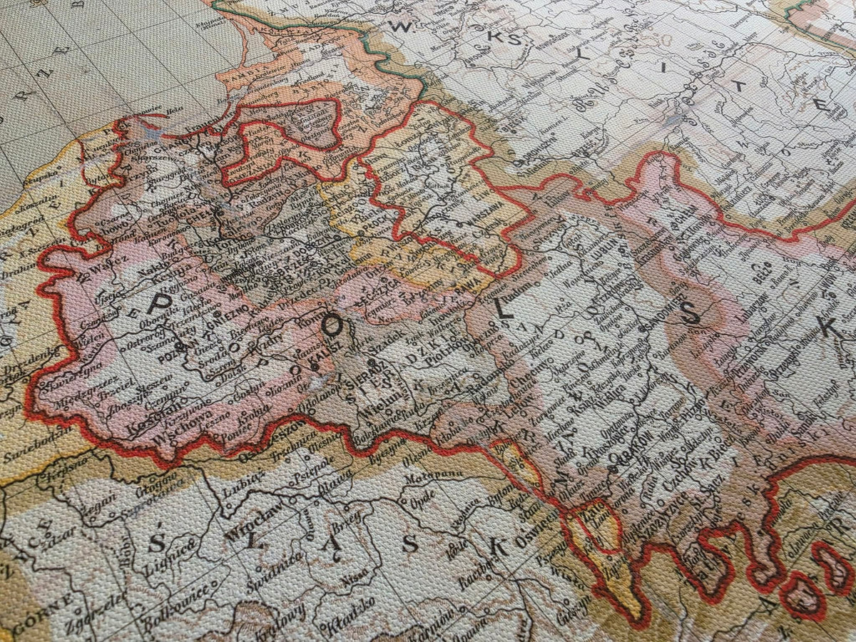 Poland in the 15th Century - Jan Babirecki Historical Map Poster - c. 1900