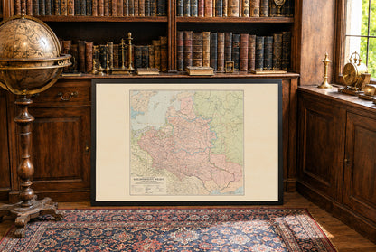 Polish-Lithuanian Commonwealth 1582–1770 - Stefan Batory - Władysław Semkowicz Historical Map Poster