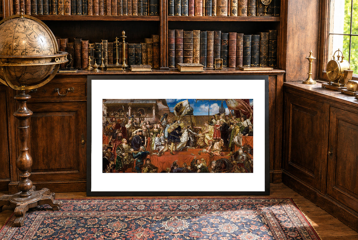 L'Hommage Prussien 1882 – Jan Matejko – Histoire de la Pologne – Affiche Peinture Historique