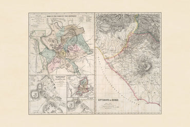 Roma al tempo degli imperatori - Poster della mappa storica