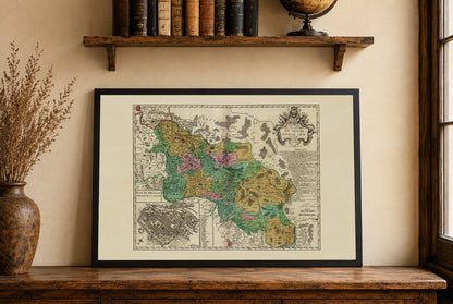 Affiche Carte de Guerre de Silésie - Première Guerre de Silésie, 1741 | Le Rouge