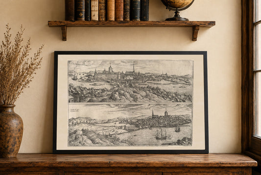 Impresión del Mapa de Estocolmo 1588 - Braun & Hogenberg ‘Civitates Orbis Terrarum’