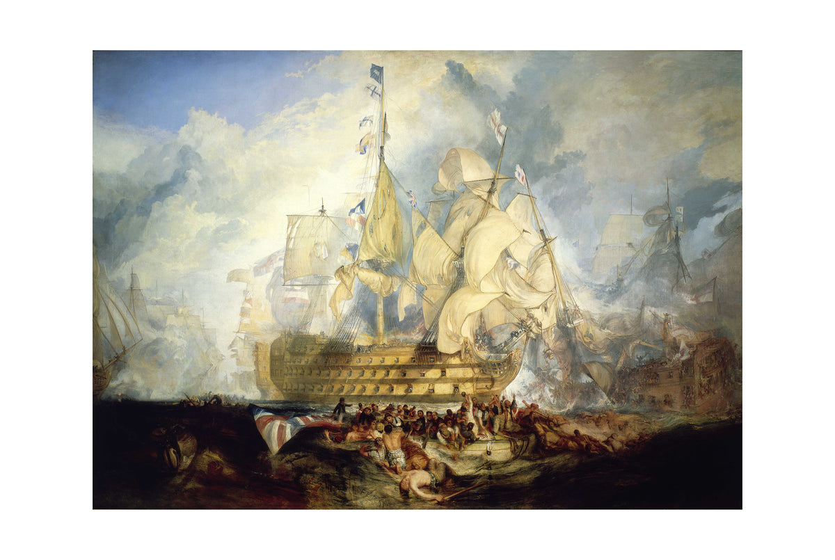 La Bataille de Trafalgar 1824 - J. M. W. Turner - Guerres Napoléoniennes - Affiche Peinture Historique
