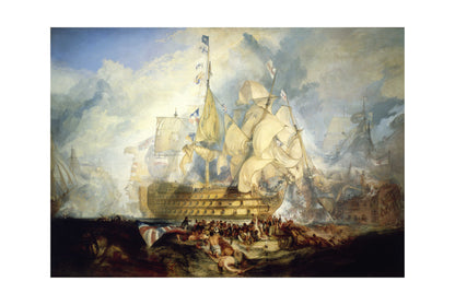 La Bataille de Trafalgar 1824 - J. M. W. Turner - Guerres Napoléoniennes - Affiche Peinture Historique