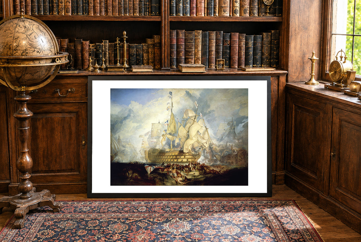 La Bataille de Trafalgar 1824 - J. M. W. Turner - Guerres Napoléoniennes - Affiche Peinture Historique