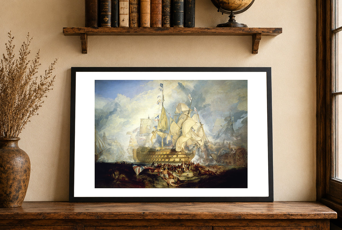 La Bataille de Trafalgar 1824 - J. M. W. Turner - Guerres Napoléoniennes - Affiche Peinture Historique