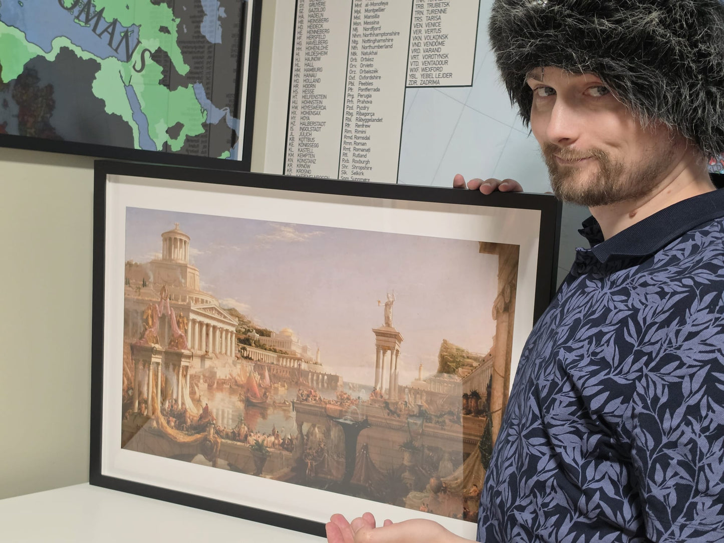 Póster El curso de la consumación del imperio - Arte clásico vintage del imperio de Thomas Cole