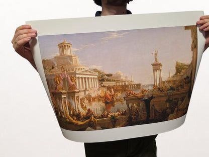 Póster El curso de la consumación del imperio - Arte clásico vintage del imperio de Thomas Cole