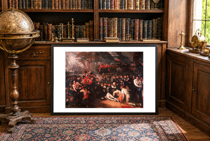 The Death of Nelson 1806 - Benjamin West - Battle of Trafalgar Historical Painting Poster