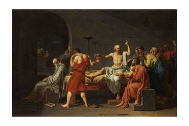La Mort de Socrate 1787 - Jacques-Louis David - Grèce Antique - Affiche Peinture Néoclassique
