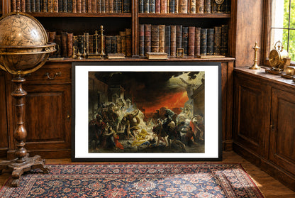 The Last Day of Pompeii 1833 - Karl Bryullov - Mount Vesuvius Eruption Historical Painting Poster