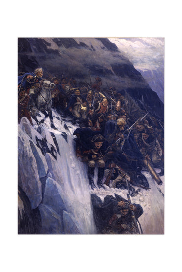 The Russian Army's Crossing of the Alps 1899 - Vasily Surikov - Suvorov's Swiss Campaign Historical Painting Poster
