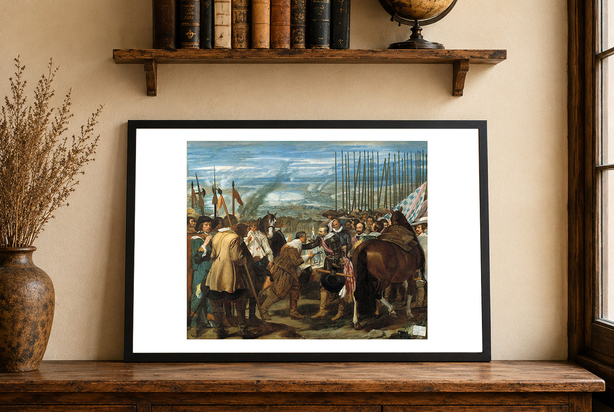 Poddanie Bredy 1635 - Diego Velázquez - Wojna Osiemdziesięcioletnia - Historyczny Plakat z Obrazem