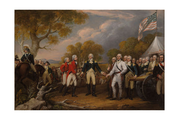 La rendición del general Burgoyne 1821 - John Trumbull - Póster de pintura histórica de la Revolución estadounidense