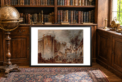 Zdobycie Bastylii 1789 - Jean-Pierre Houël - Rewolucja Francuska - Historyczny Plakat z Obrazem