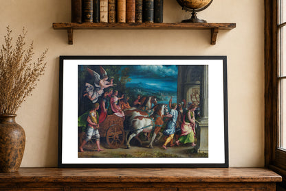 The Triumph of Titus and Vespasian - Giulio Romano - Roman Empire Historical Painting Poster