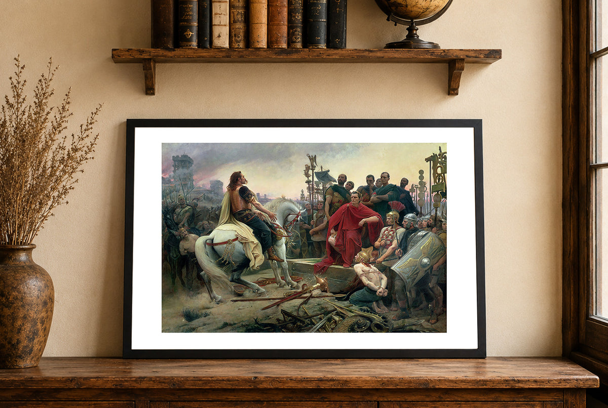 Vercingétorix Jette ses Armes aux Pieds de César 1899 - Lionel Royer - Guerre des Gaules - Affiche Peinture Historique