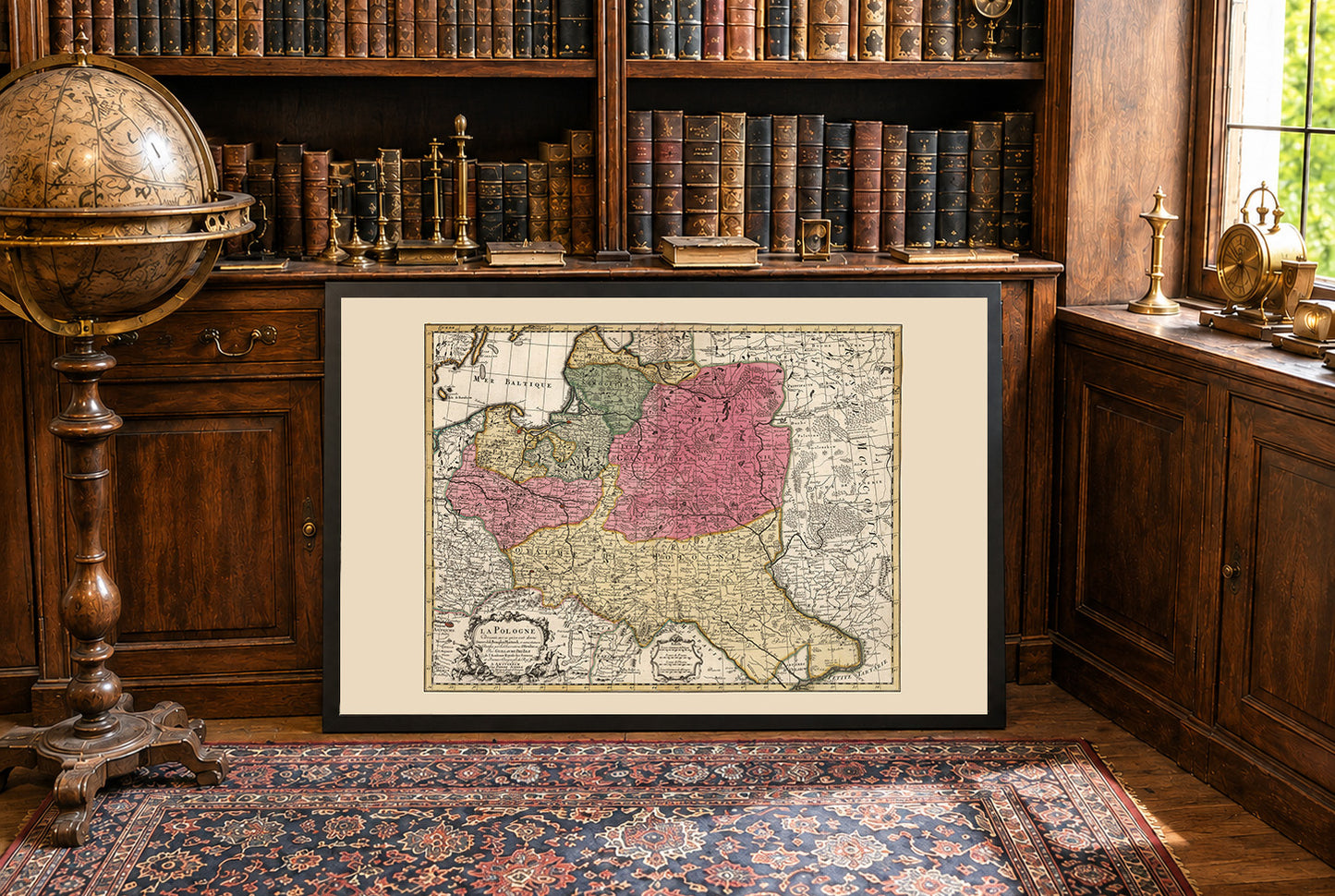 Mappa vintage del Commonwealth polacco-lituano 1740