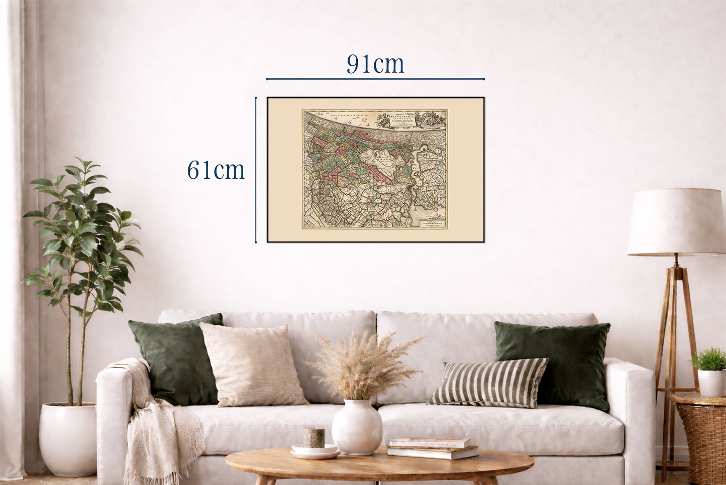 Amsterdam 1740 - Historische Karte der Handelsmetropole der Niederländischen Republik